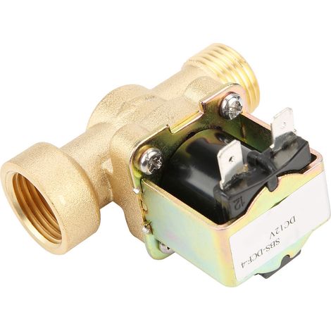 Einlass mit Außengewinde, Auslass mit Innengewinde, 4-Punkt-Wassersteuergerät komplett aus Kupfer DN15 12V, automatischer Wasserspender, Duschraum-Wasserspender, Magnetventil. (1/5)