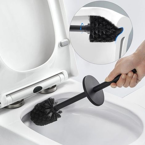 2 pezzi Porta scopino per WC in acciaio inossidabile Scopino per WC da parete per bagno Impermeabile Facile da pulire (1/3)