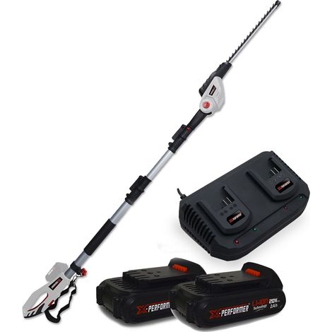 Scie à Ebrancher Taille Haies sur perche 20V Xperformer XP2PSTH20LI - Outil portatif -2 Batteries 2Ah et DOUBLE Chargeur