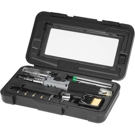 Tragbares, kabelloses Lötset – Einstellbare Temperatur, einzigartiges, elegantes und ergonomisches Design – 1 Set, grau (1/5)