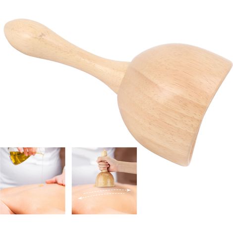Schwedischer handgeführter Holzsaugbecher mit Rollen, therapeutischer Holzmassagebecher, Lymphdrainagegerät, Körperpflege-Schabegerät (1/5)