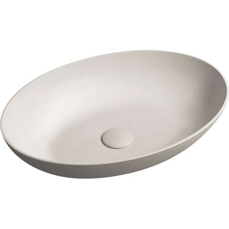 Sapho Formigo - Lavabo sobre encimera, 60x40 cm, sin rebosadero, beige FG214 (1/5)