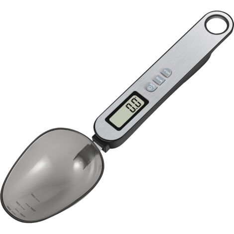 Cuillère à mesurer électronique, échelle de 0,1 g à 500 g, précision avec écran LCD, mini balance de cuisine amovible et lavable pour la cuisson, l'assaisonnement, la farine, le thé en vrac
