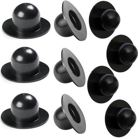 Lntyq Lot de 10 bouchons de piscine Intex, bouchons inférieurs de rechange pour pompe de filtration de piscine, compatibles avec piscine Intex (noir)