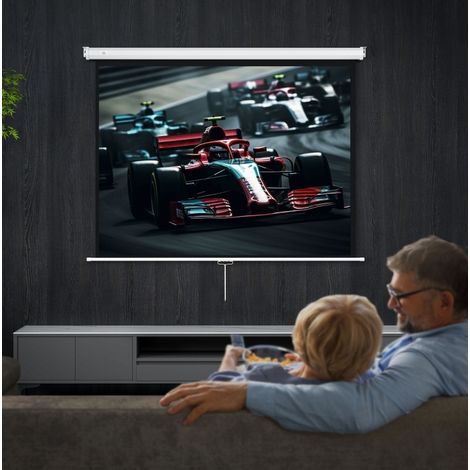 Écran de projection 84 pouces 4:3 HD 4K en plastique mat et cadre métal pour home cinéma (1/5)