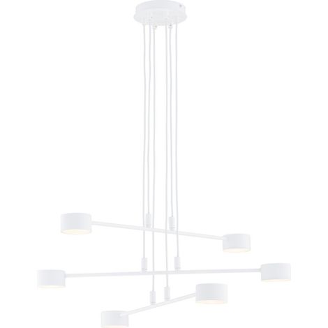 Lampada a Sospensione Modus, Acciaio verniciato a polvere, Bianco, 70x100x70 cm (1/5)