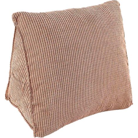 Rückenlehnenkissen, Keilkissen, Rückenkissen, Lendenkissen (Kaffee)