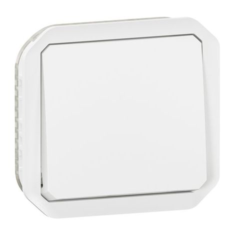 PLEXO 10AX 250V IP55 IK08 INTERRUPTOR ESTANCA O BIDIRECCIONAL CON BORDE - ACABADO BLANCO PATA LEGRAND069611L (1/4)
