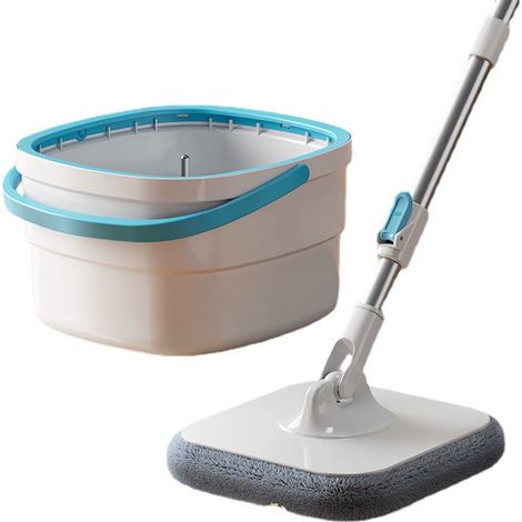 Lavado a mano sin esfuerzo, limpieza y eliminación de manchas sencillas, cubo de fregona giratorio, práctico para uso doméstico, fregar con paño (1/5)