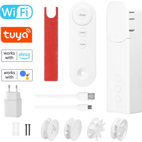 Motore tende intelligente Tuya WiFi, apertura automatica, cuscinetti a sfera, controllo app, timer, temperatura