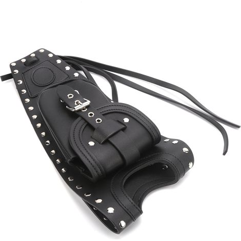 Sacoche de réservoir moto noire en cuir synthétique, protection pour XLX1000 XL1200X XLH883 (1/5)