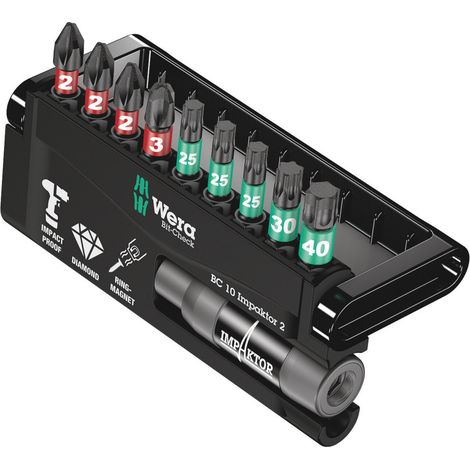 Wera 8751/67-9/IMP DC Impaktor Bit-Check, 1 Impaktor-Halter mit 9 Impaktor-Bits (1/5)