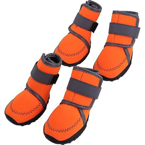 Lot de 4 chaussures pour animaux de compagnie, idéales pour l'hiver, à l'extérieur comme à l'intérieur. (1/3)