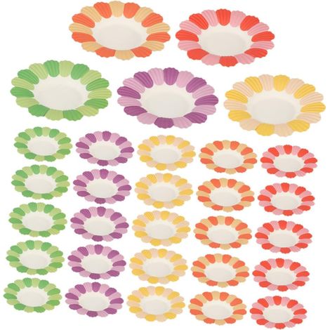 Assiettes en Carton pour Fêtes Enfantines – 100 Pièces Colorées – Assiettes à Dessert en Papier Jetable Résistantes, Décoration Party pour Anniversaires et Couleur Aléatoire(Couleurs assorties) (1/5)