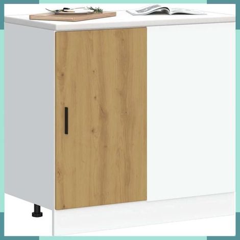 854297 Meuble sous évier 'Lyon' Chêne artisanal Bois d'ingénierie (1/5)