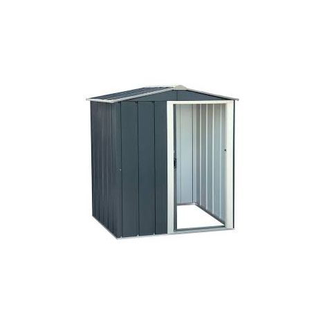 CASETA COBERTIZO METAL JARDIN ECO 5X4 GRIS DURAMAX (1/4)