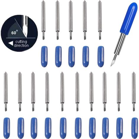 Lot de 15 lames de rechange pour traceur de découpe (60 degrés) - Pour Explore Air,Explore Air 2 (1/5)