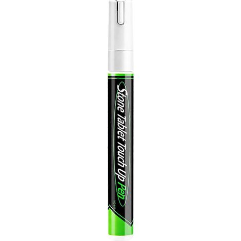 Stylo marqueur pour pierres tombales, pour raviver les inscriptions effacées, résistant à l'eau et aux UV, idéal pour l'entretien des monuments funéraires (blanc). (1/5)