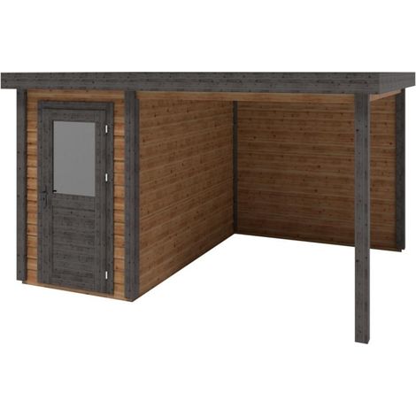 Casetta da giardino in legno Mira 4.06x3.09 m - 12.54 m2 - 28 mm - impregnata - 000134 (1/3)