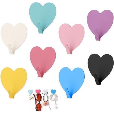 Heart Wall Hook, Stainless Steel Adhesive Hook (1/5)
