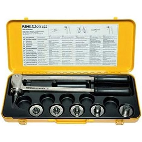 Coffret pince C emboiture à main REMS Ex-Press Cuivre 3/8" (12/17) - 1/2" (15/21) - 5/8" (17/23) - 3/4" (20/27) - 7/8" (24/31) - REMS