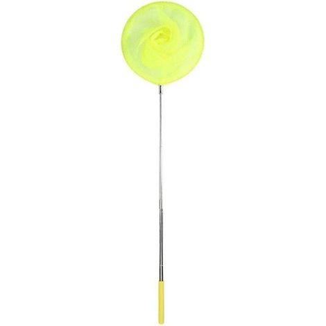Épuisette de pêche pour enfants, épuisette télescopique, perche télescopique en acier inoxydable - jaune (1/5)