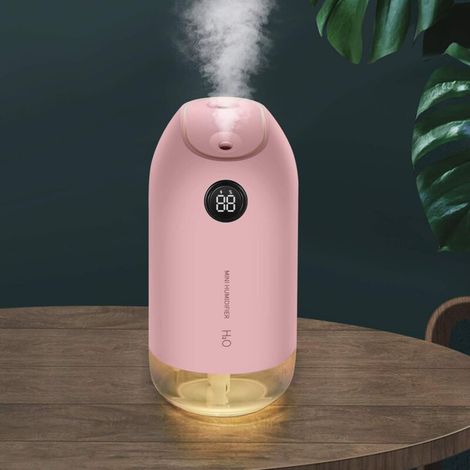 Humidificateur d'Air 500ML, Maison Diffuseur d'Humidificateur à Brume fraîche 23 dB Ultrasonique Silencieux Humidificateur d'Air Bébé Arrêt Automatique pour Chambre Bureau Yoga - Rose-Fei Yu (1/5)