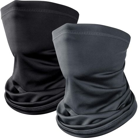 2 Pièces Cache Cou Elastique pour Homme et Femme, Tour de Cou Coupe-Vent et Respirant Snood à Séchage Rapide pour Moto, Cyclisme, Ski, Randonnée, Course à Pied (1/5)