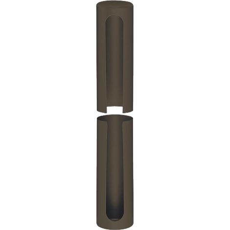 cyclingcolors 2x copri coperchio tappo cerniera finestra porta boccole manicotto plastica copertura tubo, 20mm marrone lunghezza 118mm plastica