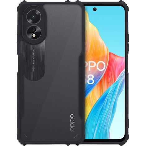 Schutzhülle für Oppo A58 4G, stoßfest, Hybrid, schwarz (1/5)
