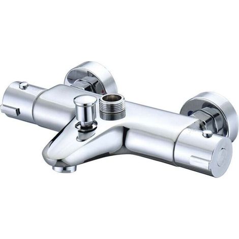 Thermostatic bath mixer with safety button 38° Thermostatic shower and bath mixer, Thermostatic bath mixer, Chrome, Brass MUMU (1/4)