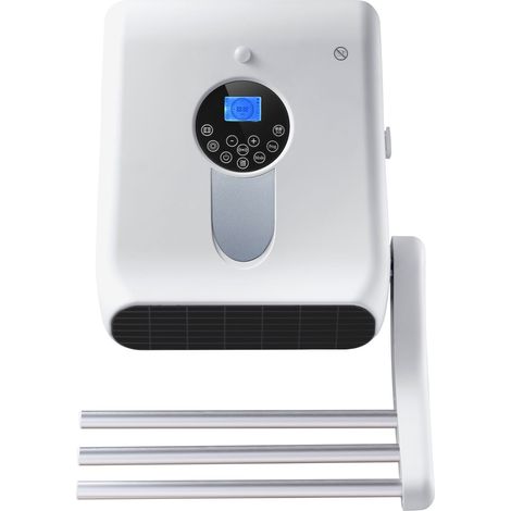 Sèche-serviette soufflant 2000W 813510 – 3 barres chauffantes escamotables – Dimensions 35.5x14.5x58 cm – Écran LCD et thermostat électronique – Drexon