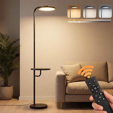 ZMH Lampadaire E27 160 cm avec Abat-Jour Pivotant à 360°, Lampe sur Pied en Tissu avec Interrupteur pour Salon, Chambre et Bureau (1/5)