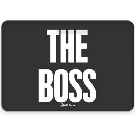 Più Forty +40 Tovaglietta in PP 45 x 30 Cm Stampa "The Boss" Bianco Nero