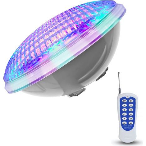 Ampoule LED piscine PAR56 54W 12V, éclairage étanche IP68, remplacement lampe halogène 300W, 12 couleurs réglables