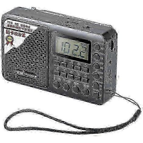 Radio portable rechargeable FM/AM/SW avec lecteur de musique TF/USB, écran LCD et prise casque 3,5 mm. (1/5)