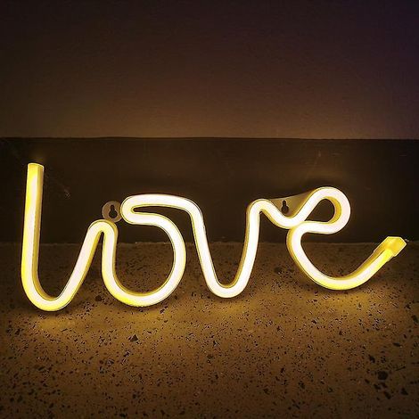 Lampe murale néon LED Dinohhi, alimentée par piles et USB, idéale pour les fêtes, Noël, les bars, etc. (1/5)