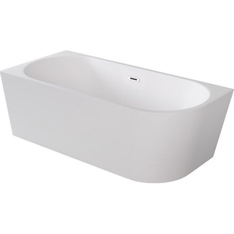 Baignoire d’angle gauche graphite glam avec bonde graphite 150x70 ZOYA (1/3)