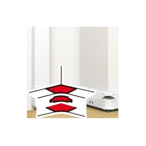 Legrand 075717 Legrand exterior corner for Mosaic direct-clip cable duct, 50x130mm, antimicrobial white