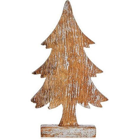 Weihnachtsbaum Krist+ Braun Silberfarben Silber Holz 5 x 31 x 15 cm