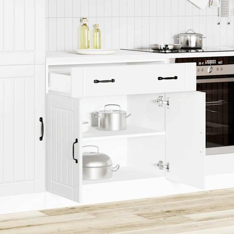vidaXL Mueble bajo de cocina Lucca madera de ingeniería blanca (1/5)