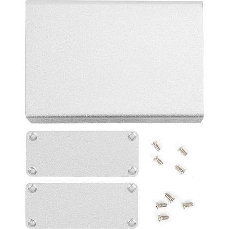 Boîtier aluminium mat argenté 27x66x100mm pour dissipation thermique, coffret électronique DIY, boîte de montage projet. (1/5)