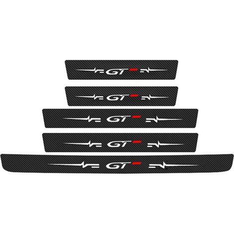 (5 pièces pour GT) Film de protection pour l'intérieur de voiture Peugeot GT GTI GTLine 301 307 107 207 3008 308 208 2008 206 : films protecteurs pour seuils de porte et de coffre (1/3)