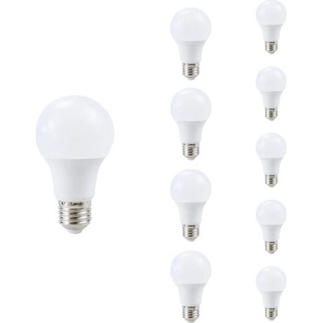 royaluxe - Ampoule E27 LED 8.5W A60 200° - Pack de 10 / Blanc Chaud 2300K - 3500K - SILUMEN (1/5)