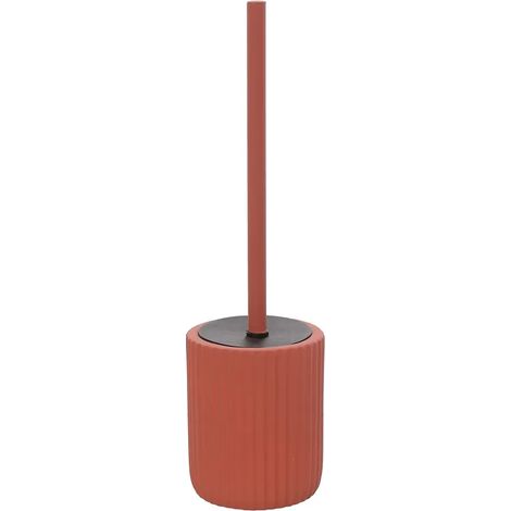 Scopino wc rosso in ceramica soft touch con setole nere Spring (1/5)