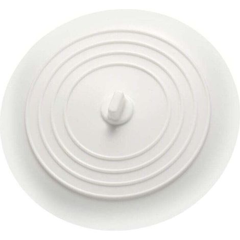 Tapón de silicona para fregadero para tanque de drenaje para cocinas, baños, lavaderos (blanco) (1/4)