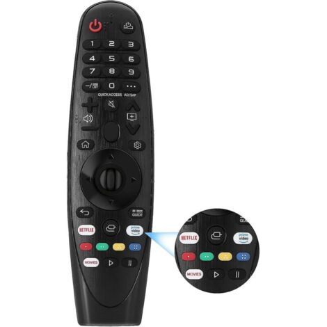 Télécommande universelle LG AN-MR20GA pour téléviseurs intelligents LG, compatible avec Netflix et Amazon Video (1/5)