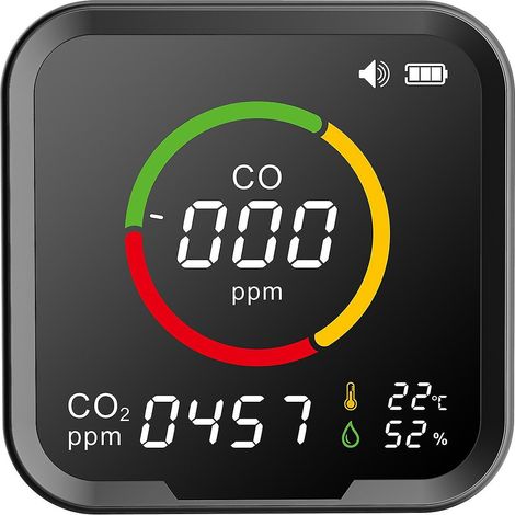 PTH-9E WLAN-CO2-Detektor, tragbarer Temperatur-, Feuchtigkeits- und Luftqualitätsdetektor