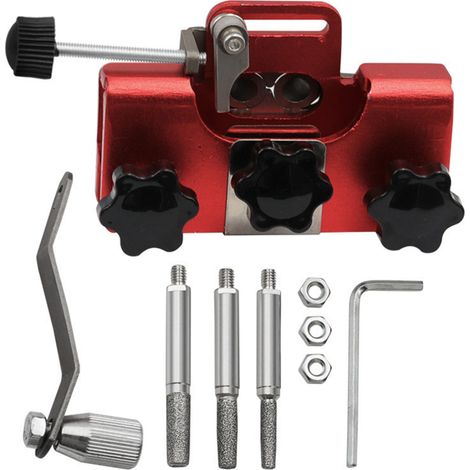 Dispositivo para afilar motosierras, kit portátil de afilado rápido con 3 varillas de afilado, apto para todo tipo de motosierras y sierras eléctricas. (1/5)