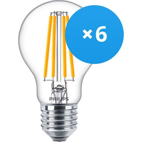Lot 6x Philips Corepro LED Ampoule E27 Poire Claire 10.5W 1521lm